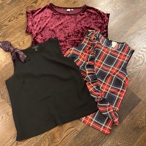 J crew bundle holiday tops!!